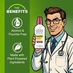 Peppermint Twist Mouthwash, No Alcohol & No Fluoride, Plant-Based Daily Rinse That Refreshes & Comforts the Mouth, 16.9 Fl Oz