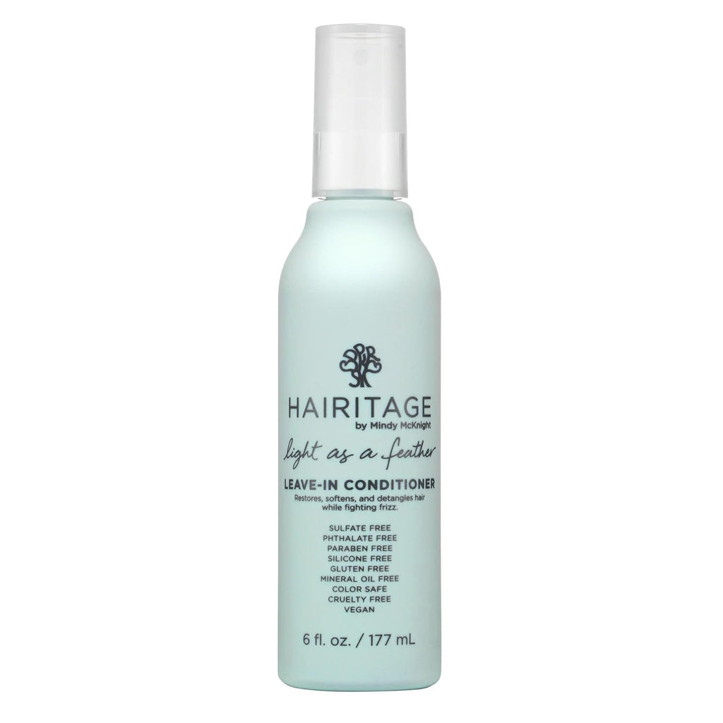 Detangling Leave-In Conditioner Spray - Leave in Hair Treatment for Dry Damaged + Curly, Fine, Wavy, Frizzy Hair - Lightweight Formula - Sulfate Free - Cherry + Amber Scent, 6 Fl Oz