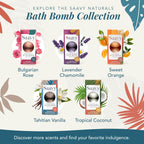 Bath Bombs – Relaxing Foaming Fizz Bubbles, Organic Bath Bombs (Pack of 1, 12 Ounce, Tahitian Vanilla)