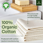 10 Pack Reusable Kitchen Paper Towels Washable - Super Absorbent Natural Unpaper Towels - Natural Cotton - Reusable, Paperless Kitchen Dish Cloths - 100% Organic