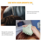 Scalp Massager Shampoo Brush, Scalp Scrubber with Soft Silicone Bristles, Scalp Exfoliator for Dandruff Removal, Scalp Massager for Hair Growth, Wet Dry Hair Brush for Scalp Care, Green