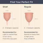 Soft Menstrual Cup – Reusable Period Cup – Made for Comfortable, Leak-Free Protection up to 12 Hours – BPA & Latex Free – Includes Cup & Carry Bag (Small, Desert Blush)