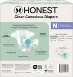 Comfort Dry Disposable Daytime Diapers for Sensitive Skin, Hypoallergenic, above It All + All the Alpacas, Club Box Size Newborn 72 Count