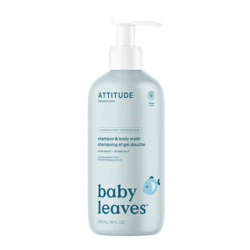2-In-1 Shampoo and Body Wash for Baby, EWG Verified, Dermatologically Tested, Vegan, Good Night, 16 Fl Oz