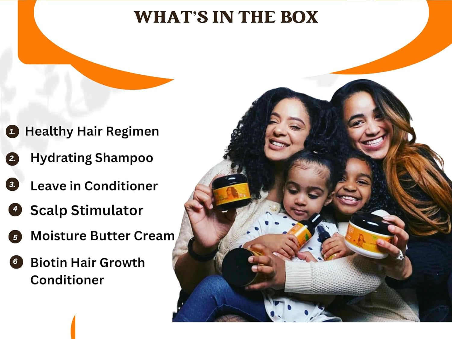 Kids Curl Care Kit - Leave-In Conditioner, Hair Moisturizer, Scalp Stimulator, Shampoo & Conditioner for Kinky, Coily, Wavy Hair Types