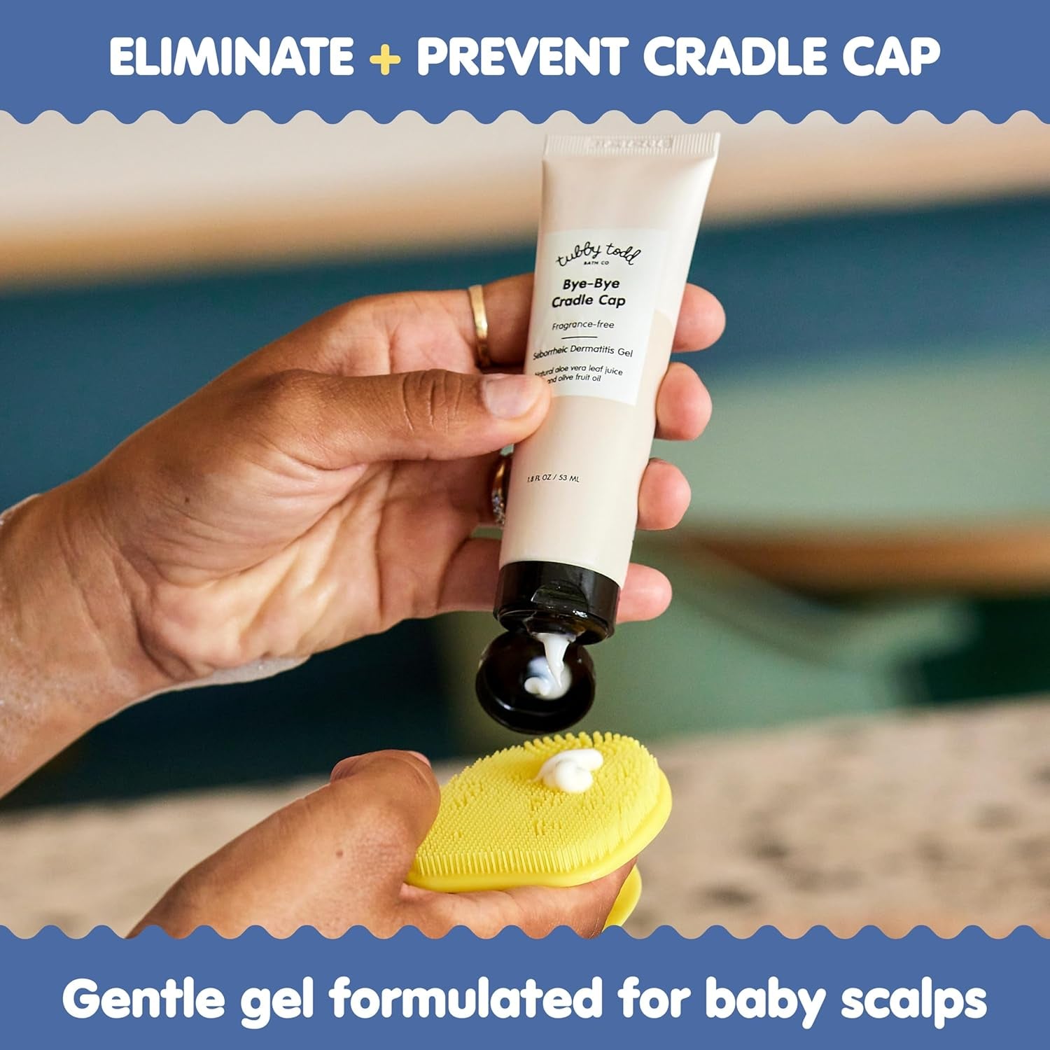 Cradle Cap Baby Hair Treatment Kit - Includes Bye-Bye Cradle Cap Gel, Cradle Cap Silicone Brush, & 3.5Oz All over Ointment - Gentle for Babies’ Sensitive Skin