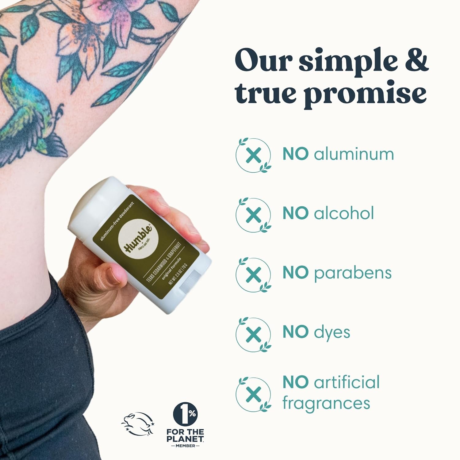 Humble Aluminum-Free Deodorant for Women & Men, Variety Pack - Clean & Fresh Natural Deodorant Stick with Essential Oils for Long-Lasting Odor Control - 3 Pack