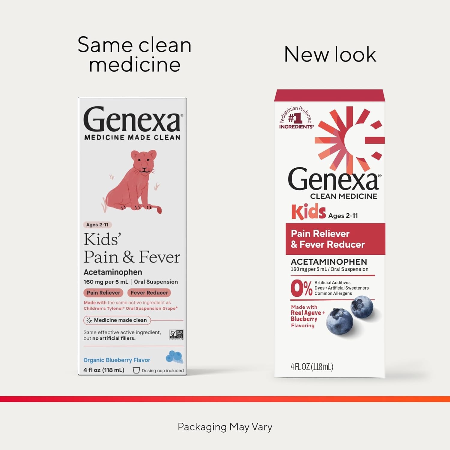 Children'S Clean Acetaminophen | Pediatrician Preferred Ingredients | Pain & Fever Reducer for Kids | Dye Free, 0% Artificial Additives | Ages 2-11, Delicious Organic Blueberry Liquid, 4 Fl Oz