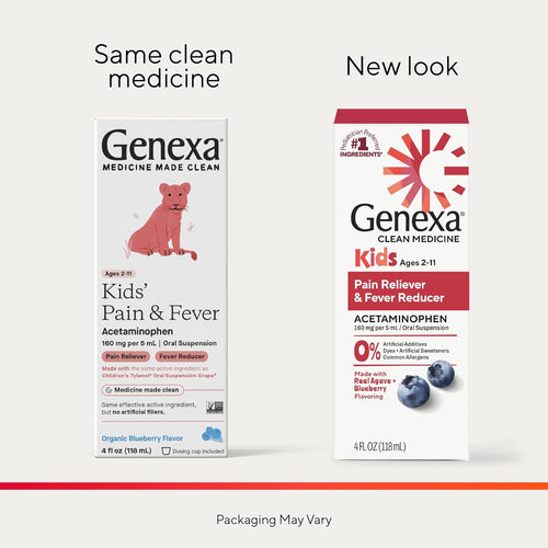 Children'S Clean Acetaminophen | Pediatrician Preferred Ingredients | Pain & Fever Reducer for Kids | Dye Free, 0% Artificial Additives | Ages 2-11, Delicious Organic Blueberry Liquid, 4 Fl Oz