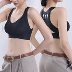 2PCS Posture Bras for Women,Front Closure Seamless Wireless Back Posture Support Push up No Underwire Bralettes