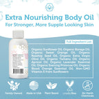 Organic Stretch Mark Oil for Pregnancy - Extra Moisturizing Belly Oil for Pregnancy - Pregnancy Oil to Prevent Stretch Marks - Pregnancy Must Haves