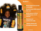 Kids Curl Care Kit - Leave-In Conditioner, Hair Moisturizer, Scalp Stimulator, Shampoo & Conditioner for Kinky, Coily, Wavy Hair Types