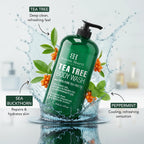 Tea Tree Body Wash -16 Fl Oz- All-Natural & Odor-Control Shower Gel for Acne, Athlete’S Foot, Ringworm, Jock Itch & Healthy Skin, Sulfate & Paraben Free, for Men & Women