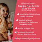 Simply Non-Scents Baby Lotion for Dry Skin - Calendula Cream for Newborn Skin Care - 8 Oz - Fragrance Free - Infant Essentials