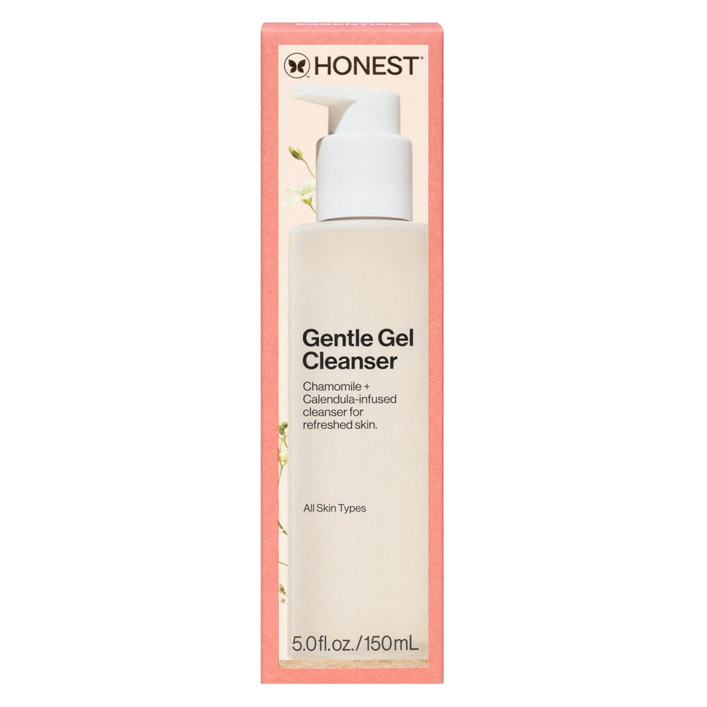 Honest Beauty Gentle Gel Daily Face Cleanser, Calms, Refreshes, Hydrates, Vegan Safe for Sensitive Skin, 5 Fl Oz