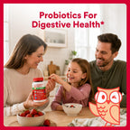 Organic Kids Multivitamin Gummies: Probiotics, Omega 3 (ALA), Vitamin D3, C, Vitamin B12, B6, A, K & Zinc for Immune Support, Biotin, Three Fruit Flavors, 120 Count (30 Day Supply)