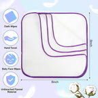 54 Packs Flannel Cloth Baby Wipes Reusable Baby Wipes with Green Upgraded Wipes Dispenser, Reusable & Durable Cloth Wipes, Body Face Hand Washcloth Essential for Baby Wipes