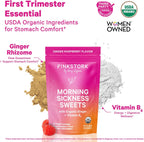 Morning Sickness Sweets, Organic Raspberry Ginger Candy with Vitamin B6, Support for Motion Sickness, Prenatal Heartburn - Pregnancy Must Haves - 30 Wrapped Drops