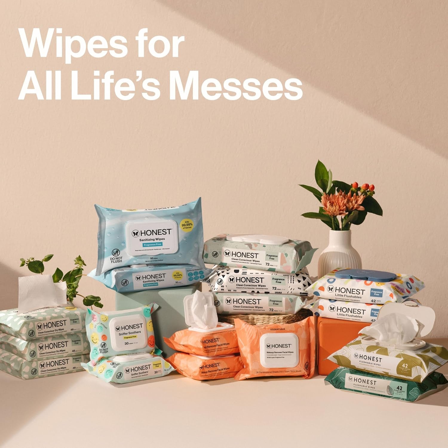 Baby Wipes for Sensitive Skin, Hypoallergenic, Fragrance-Free, Multi-Use, Pattern Play Design, 720 Count (10 Packs of 72)