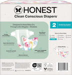 Comfort Dry Disposable Daytime Diapers, Hypoallergenic, Fragrance-Free, Sensitive Skin, Rose Blossom + Tutu Cute, Club Box Size 2 (12–18 Lbs), 72 Count