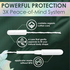 Cotton Tampons Regular Absorbency, Contains an Organic Cotton Core, Made without Synthetic Pesticides, or Fragrances, 84 Count