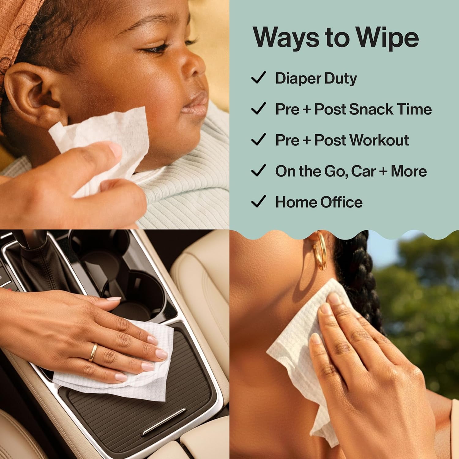 Baby Wipes for Sensitive Skin, Hypoallergenic, Fragrance-Free, Multi-Use, Pattern Play Design, 720 Count (10 Packs of 72)