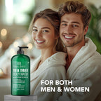 Tea Tree Body Wash -16 Fl Oz- All-Natural & Odor-Control Shower Gel for Acne, Athlete’S Foot, Ringworm, Jock Itch & Healthy Skin, Sulfate & Paraben Free, for Men & Women