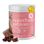 Boobie Body Superfood Protein Pregnancy and Postpartum Meal Replacement Shake, Chocolate Bliss Flavor | 19G Protein | Safe for Lactation & Motherhood | Organic, Vegan, Zero Sugar, 1 Tub (20 Servings)