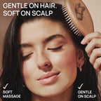 Natural Wooden Hair Brush for Women – anti Breakage Wood Bristle Brush with Pear Wood Handle, Gentle Scalp Massage, Anti-Static, Made in Germany – Best Rated for All Hair Types