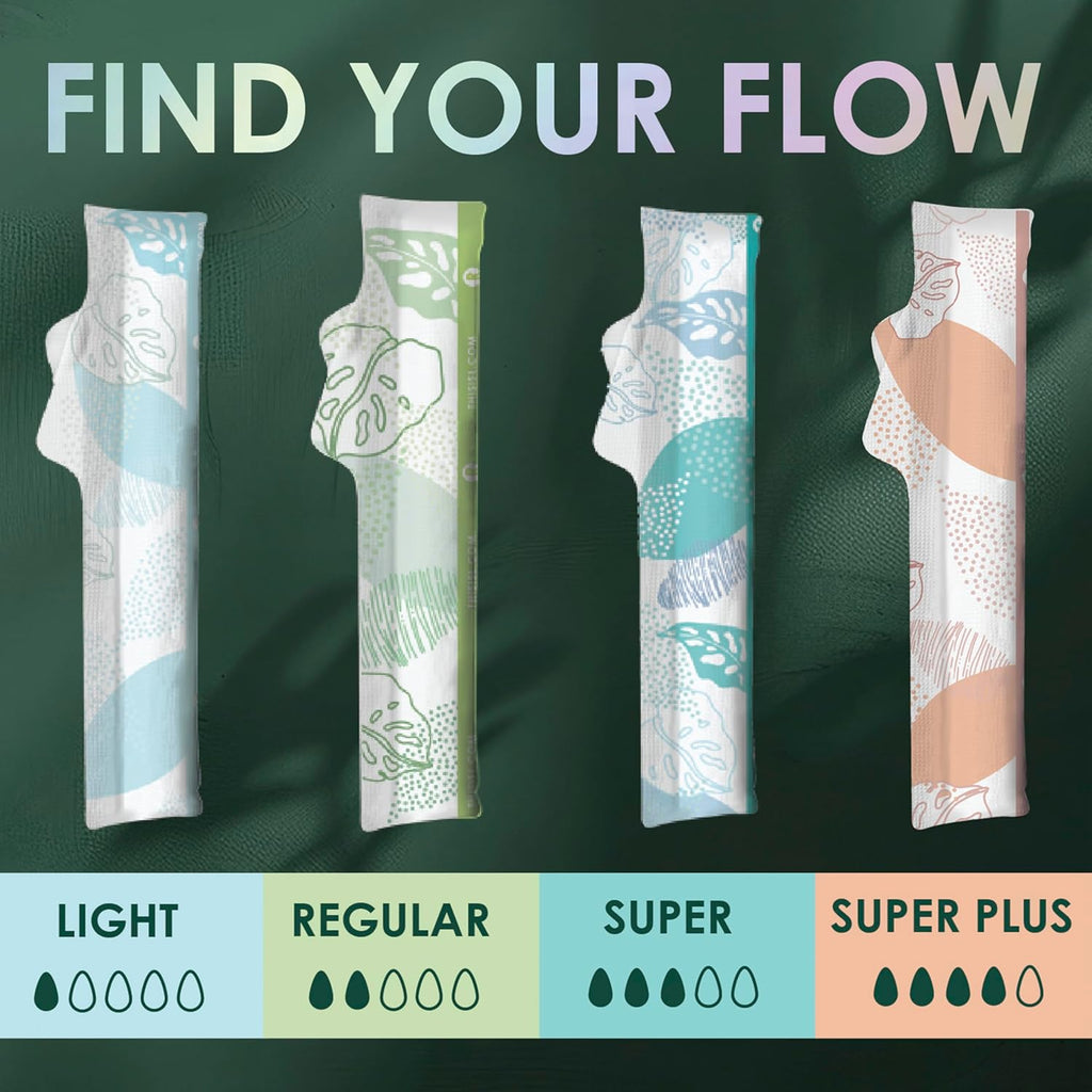Cotton Tampons Light/Regular Absorbency Multipack, Contains an Organic Cotton Core, Made without Synthetic Pesticides, or Fragrances, 84 Count