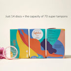 Softdisc Menstrual Discs | Disposable Period Discs | Tampon, Pad, and Cup Alternative | Capacity of 3 Super Tampons | 14 Count