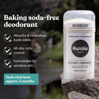 Humble Aluminum-Free Deodorant for Women & Men, Palo Santo, Lavender & Bergamot - Baking Soda-Free Natural Deodorant Stick for Sensitive Skin with Essential Oils for Long-Lasting Odor Control