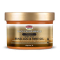 Black Castor Miracle Extra Hold Braid, Loc, Twist Gel - Extreme Hold Braiding Hair Gel, Edge Control & Tames Frizz, No Flake | Natural Ingredients, Coconut Oil | 8Oz