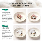 100% 22 Momme Mulberry Silk Bonnet for Sleeping Women, Larger Double Layer Silk Hair Wrap for Curly Short Long Hair, Non-Slip Sleep Cap Turban with Elastic Tie Band for Hair Care, Pink
