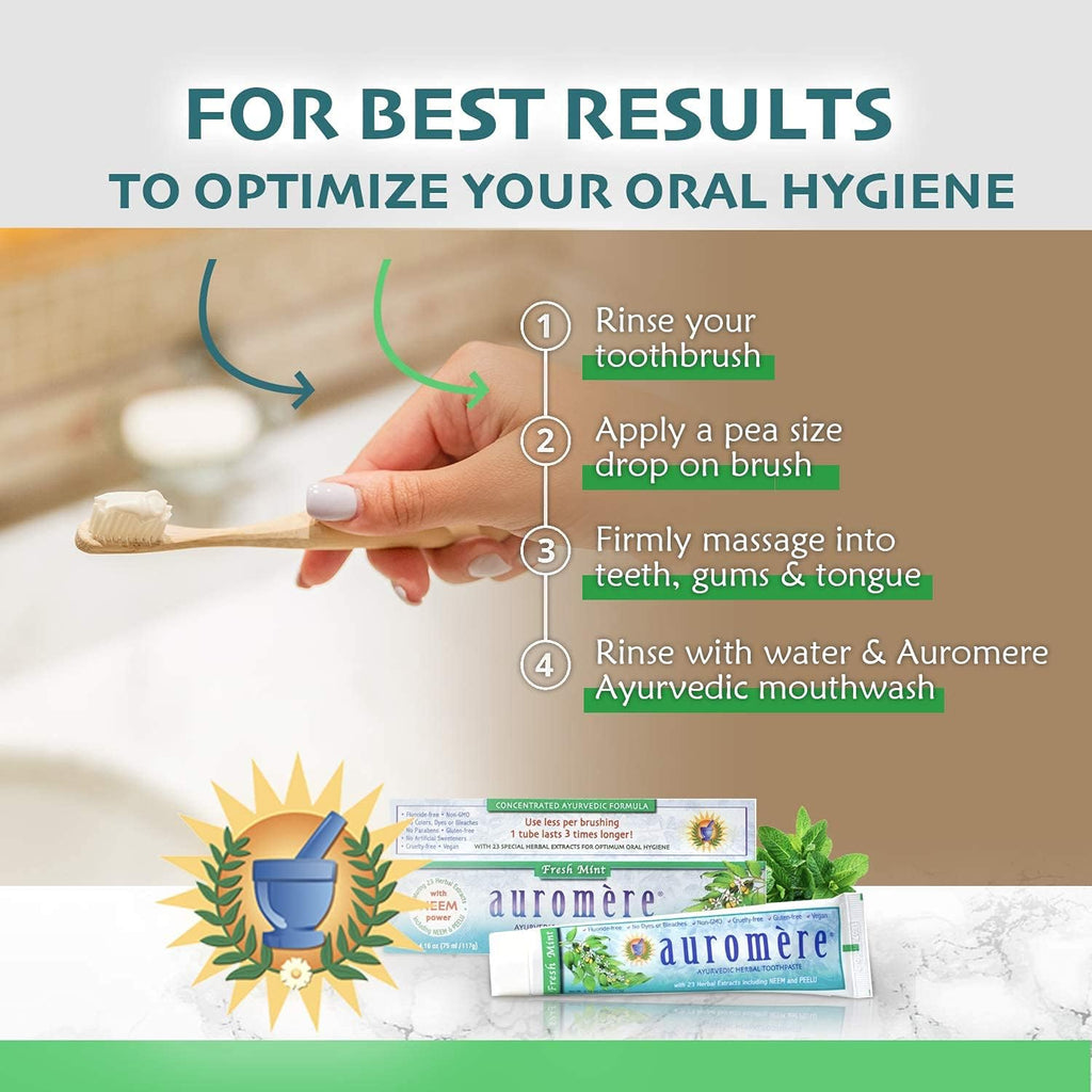 Ayurvedic Herbal Neem & Clove Toothpaste - All Natural Fluoride Free Toothpaste for Adults and Kids, Suitable for Sensitive Teeth, Sls-Free, Non GMO, Vegan, Cruelty-Free - 1 Pack