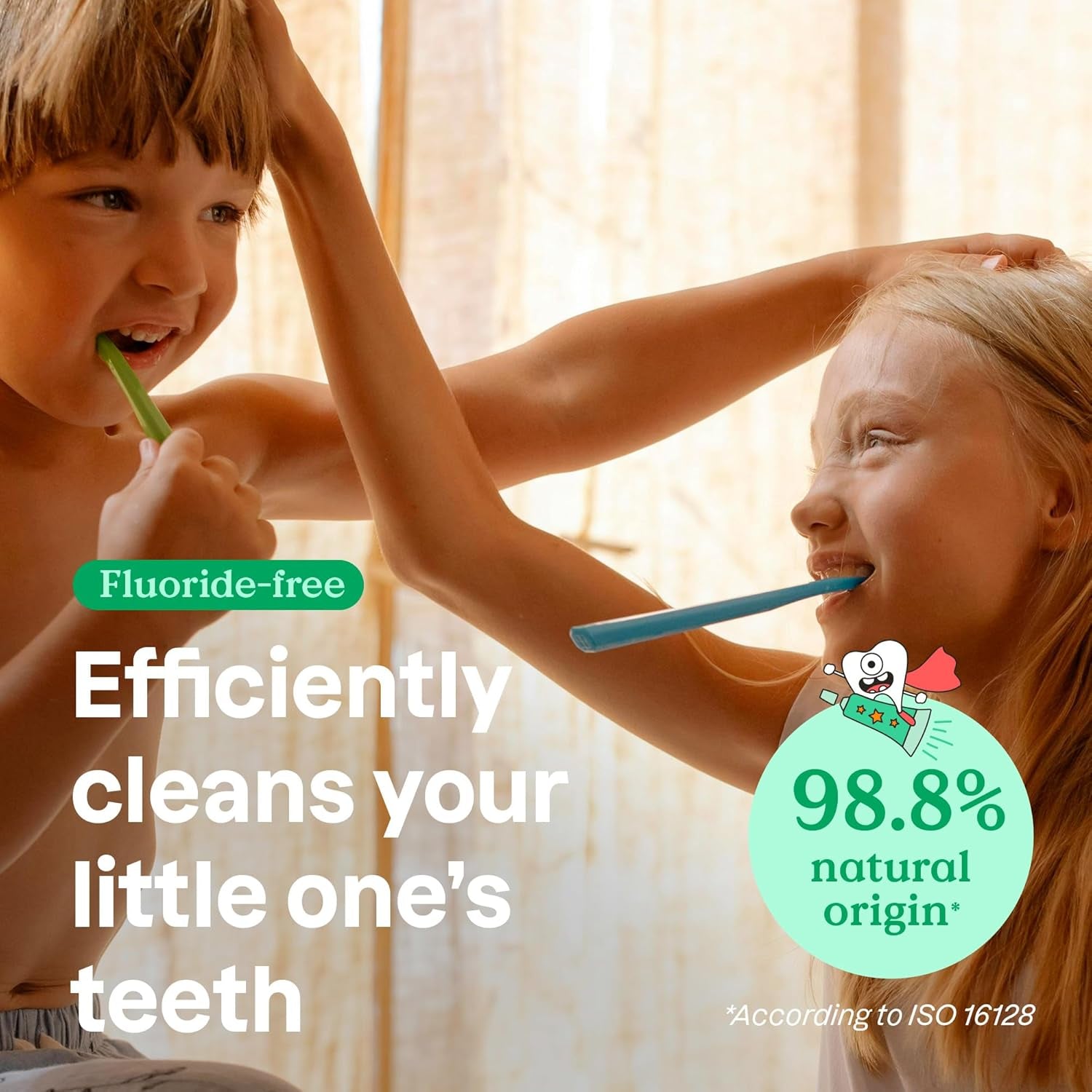 Kids Fluoride-Free Toothpaste, EWG Verified, Plant- and Mineral-Based Ingredients, Vegan, Sugar-Free, Mango, 4.2 Oz