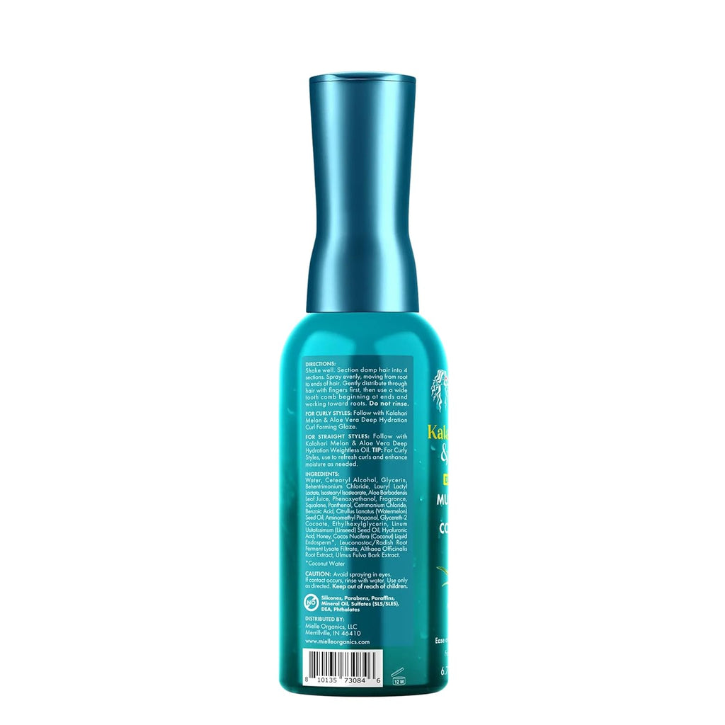 Kalahari Melon & Aloe Vera Multi-Tasking Leave in Conditioner Spray - 3-In-1 Hair Detangler Spray, Curl Refresher & Moisturizer for Dry, Curly & Textured Hair, 6.7 Ounce