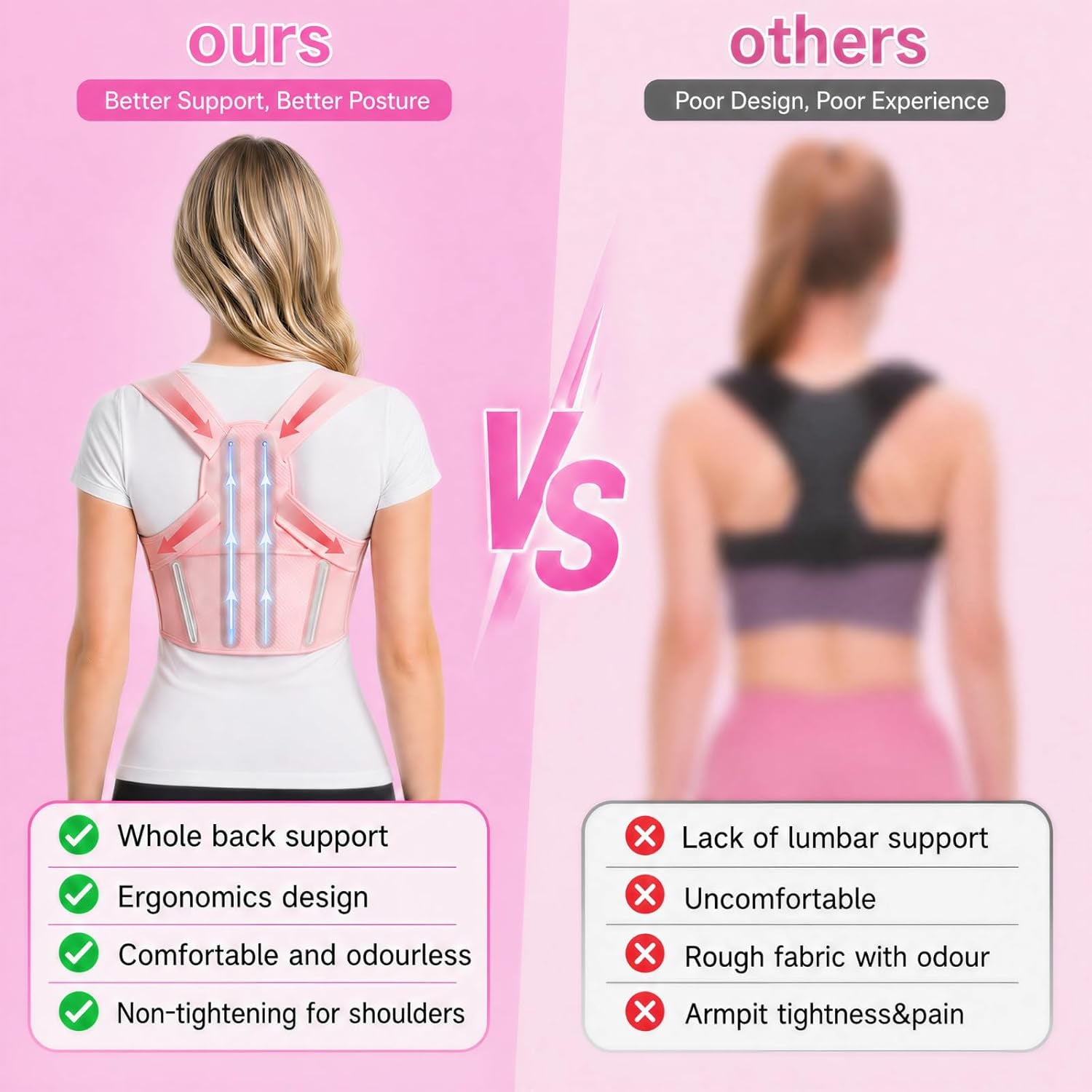 Back Brace Posture Corrector for Women - Adjustable Posture Brace for Women under Clothes - Back Brace for Posture Upper Back Support - Invisible Comfort for Office Daily Wear - Comfortable Hunchback Slouching for Neck Shoulder Back Straightener (Medium)
