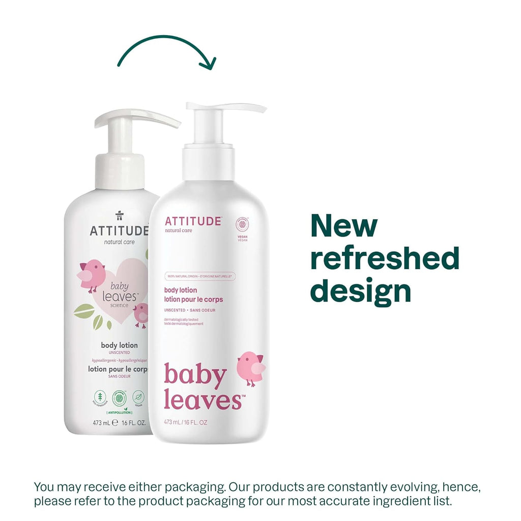 Baby Lotion, EWG Verified Moisturizer, Dermatologically Tested Moisturizing Cream, Vegan and Cruelty-Free, Unscented, 16 Fl Oz