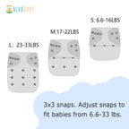 BABY Baby Cloth Diaper 6 Pack with 12 Inserts One Size Cloth Diaper Covers Adjustable Washable Reusable for Baby Girls and Boys