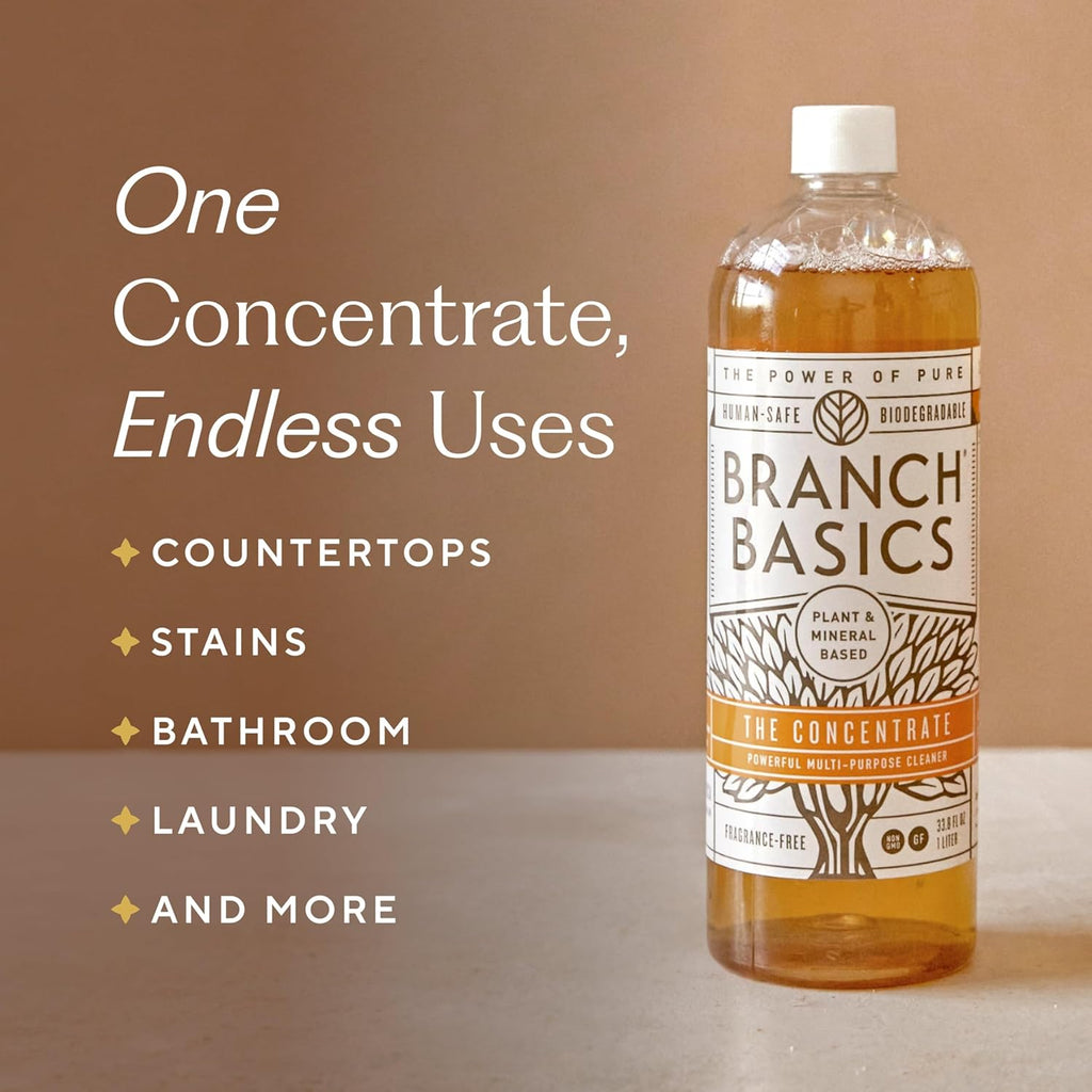 Premium Starter Kit: All Purpose Cleaner, Glass, and Bathroom Cleaner plus Our Foaming Wash, and Laundry Bottle (3 Plastic Spray Bottles + Concentrate) Fragrance-Free