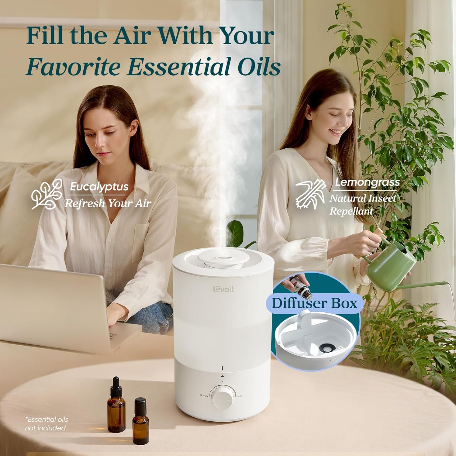 Quiet Aromatherapy Humidifier for Relaxation