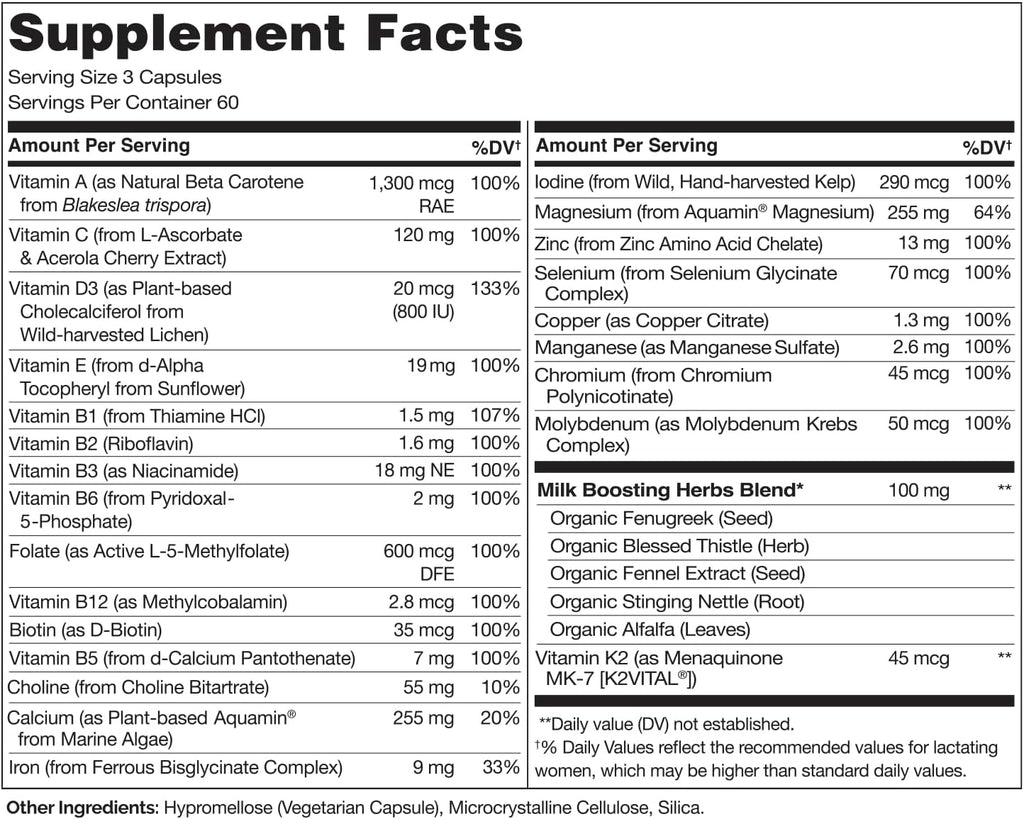 Natural Postnatal Support Vitamins