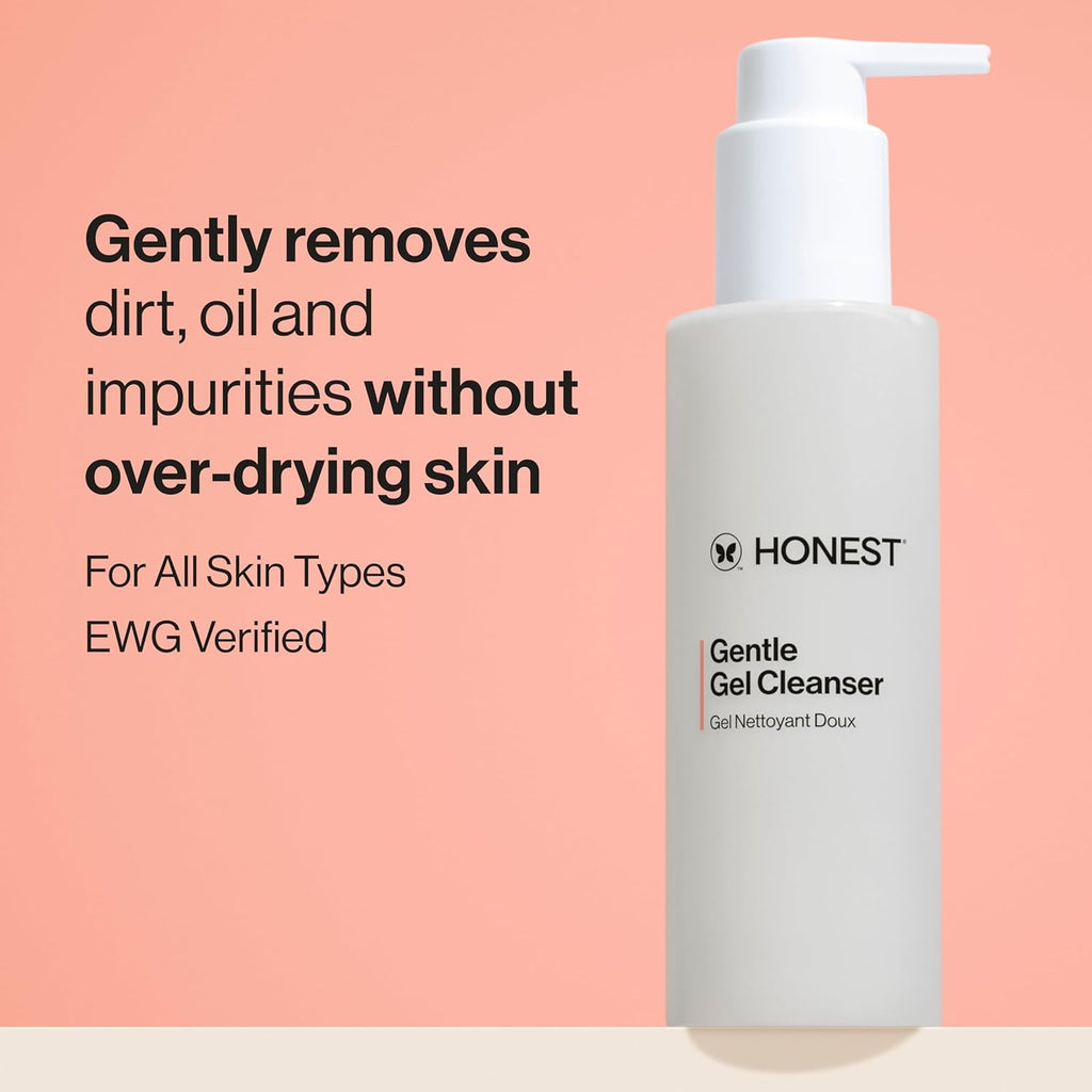 Honest Beauty Gentle Gel Daily Face Cleanser, Calms, Refreshes, Hydrates, Vegan Safe for Sensitive Skin, 5 Fl Oz