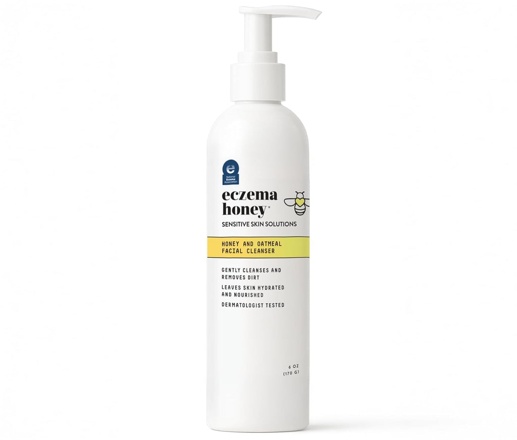 Oatmeal Facial Cleanser - Natural Eczema Face Wash Prevents Breakouts - Daily Gentle Face Cleanser for Dry, Itchy, Sensitive, & Irritable Skin (6 Oz)