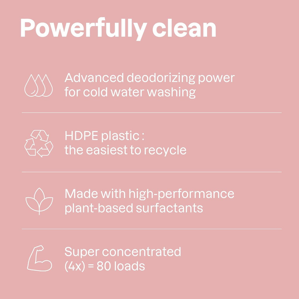 Baby Laundry Detergent Liquid, EWG Verified, Safe for Baby Clothes, Infant and Newborn, Vegan and Naturally Derived Washing Soap, HE Compatible, Unscented, 80 Loads, 67.6 Fl Oz