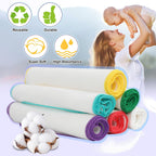 54 Packs Flannel Cloth Baby Wipes Reusable Baby Wipes with Green Upgraded Wipes Dispenser, Reusable & Durable Cloth Wipes, Body Face Hand Washcloth Essential for Baby Wipes