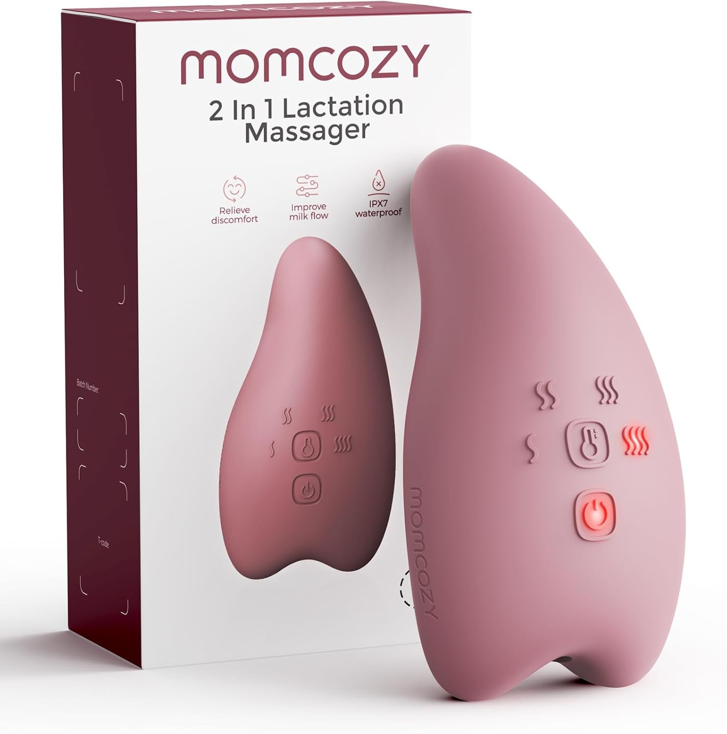 A1Pro Lactation Massager, Deep Vibration & Rapid Heating for Clog Relief & Efficient Pumping, Breastfeeding Essentials with Memory Function & Fast Charging, for Postpartum Mom