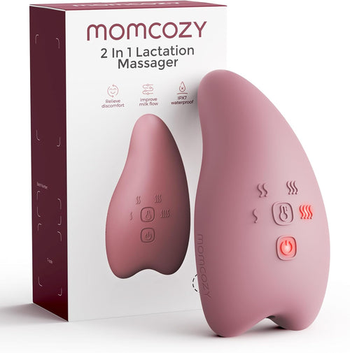 A1Pro Lactation Massager, Deep Vibration & Rapid Heating for Clog Relief & Efficient Pumping, Breastfeeding Essentials with Memory Function & Fast Charging, for Postpartum Mom