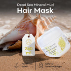 Dr. Mud Mineral Hair Mask – Deep Conditioning Treatment with Dead Sea Minerals & Natural Oils | Nourishes Dry, Frizzy & Treated Hair | Scalp Hydration & Strength | Softens, Smooths & Restores Shine